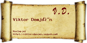Viktor Demjén névjegykártya
